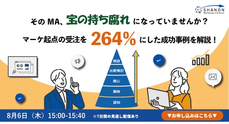 そのMA、宝の持ち腐れになっていませんか？ マーケ起点の受注を264％にした成功事例を解説