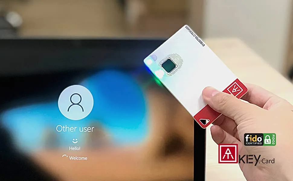 ATKey.Card指紋認証セキュリティキー(NFC/BLE/USB)