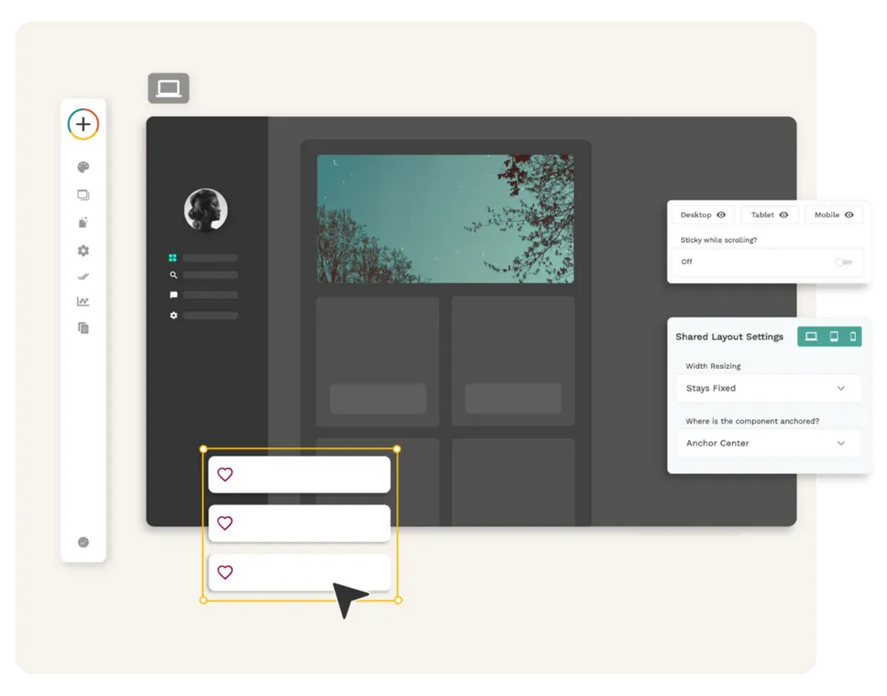 フリーフォームレスポンシブビルダー