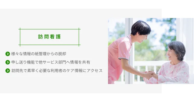 情報を簡単に共有・確認で看護業務の効率化