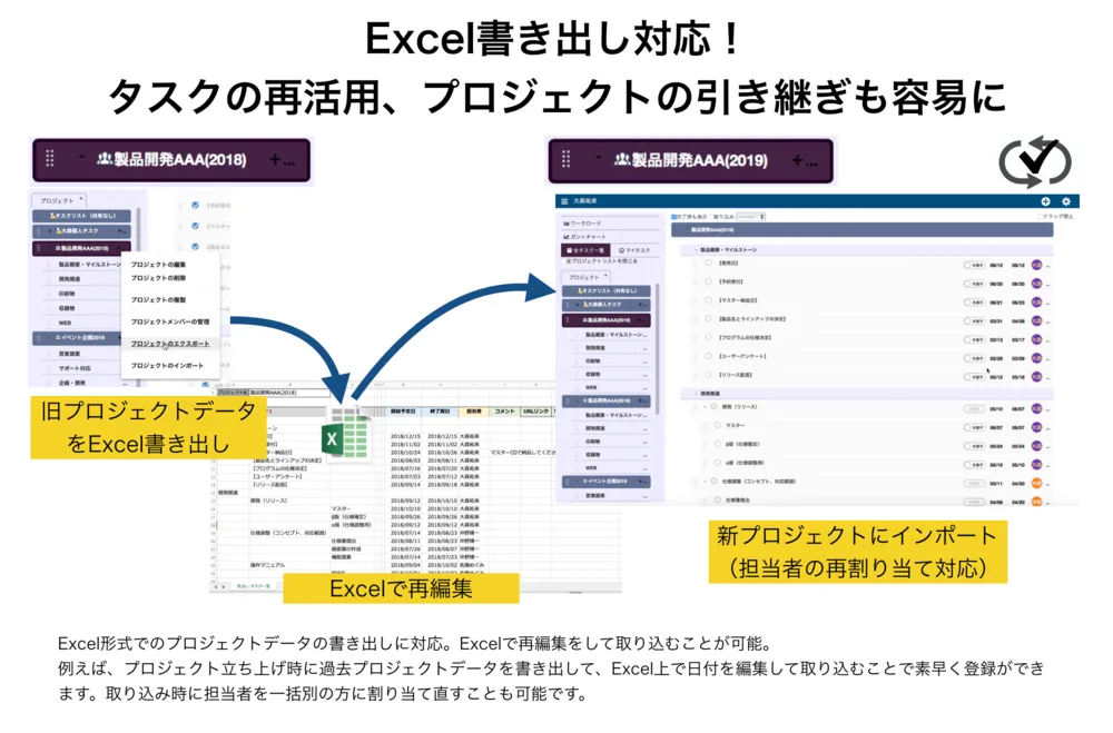 Excel書き出し＆読み込み対応