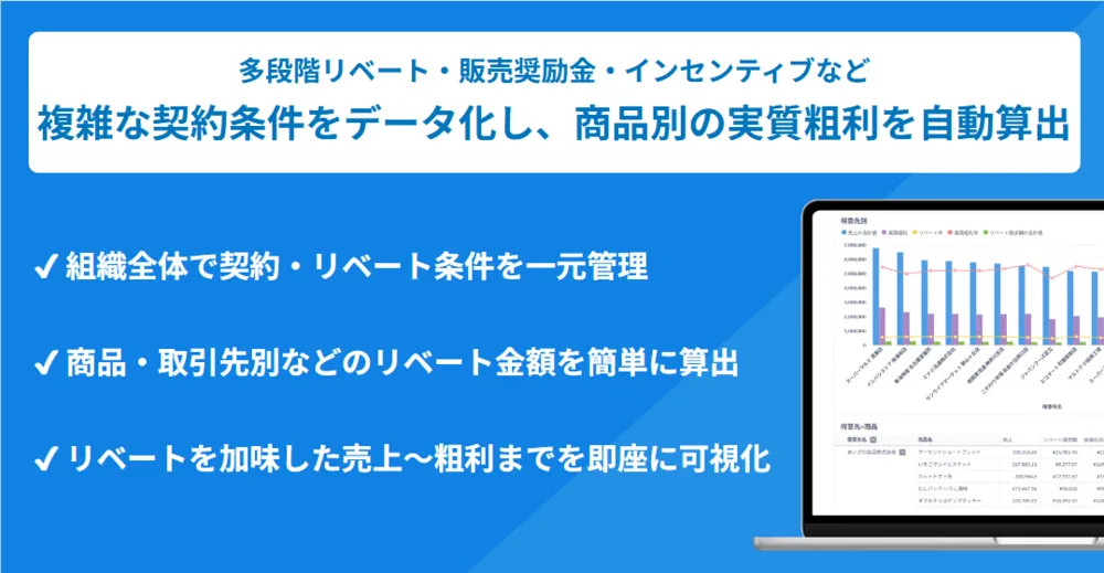 DIGGLEリベート管理の特徴