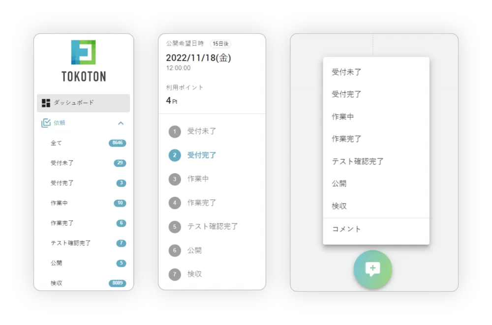 ステータス管理機能