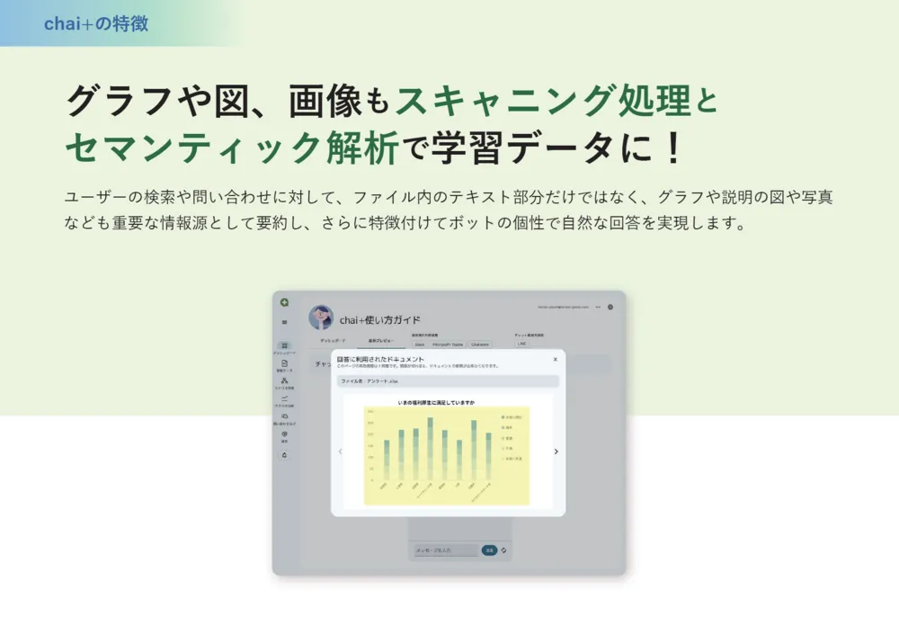グラフや図などもスキャニング処理とセマンティック解析で学習データに！