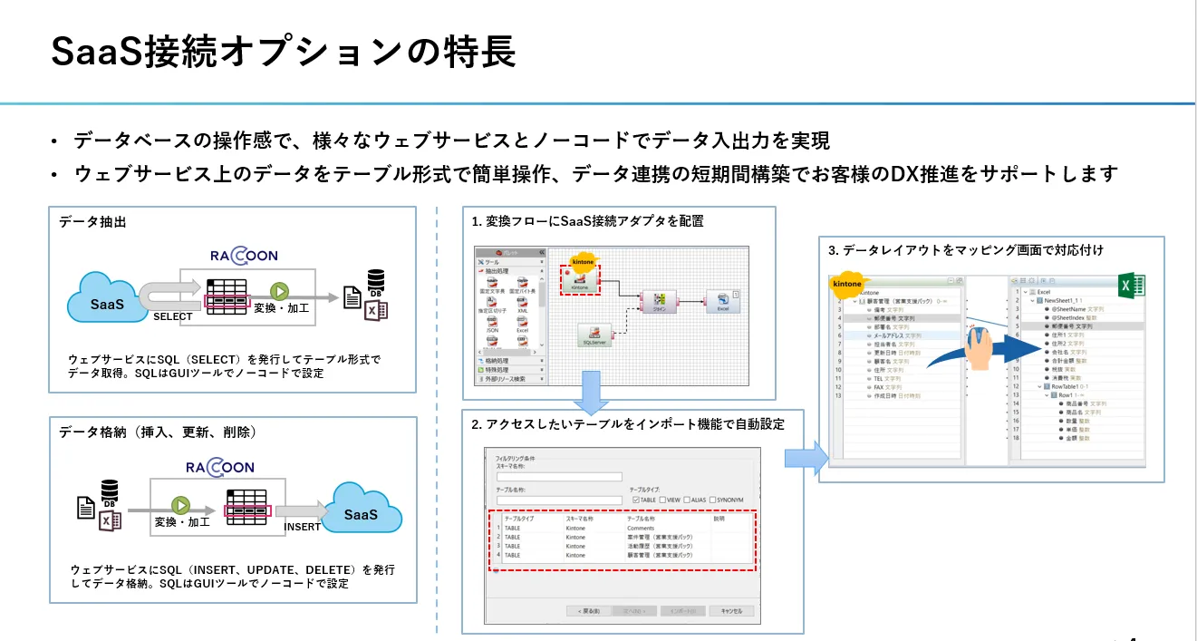 SaaS接続オプションの特長