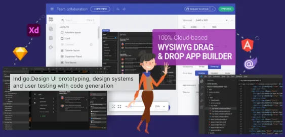 デザイン作業からコード生成まで、アプリ制作をサポート