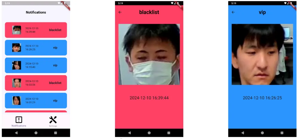 リアルタイム警告通知