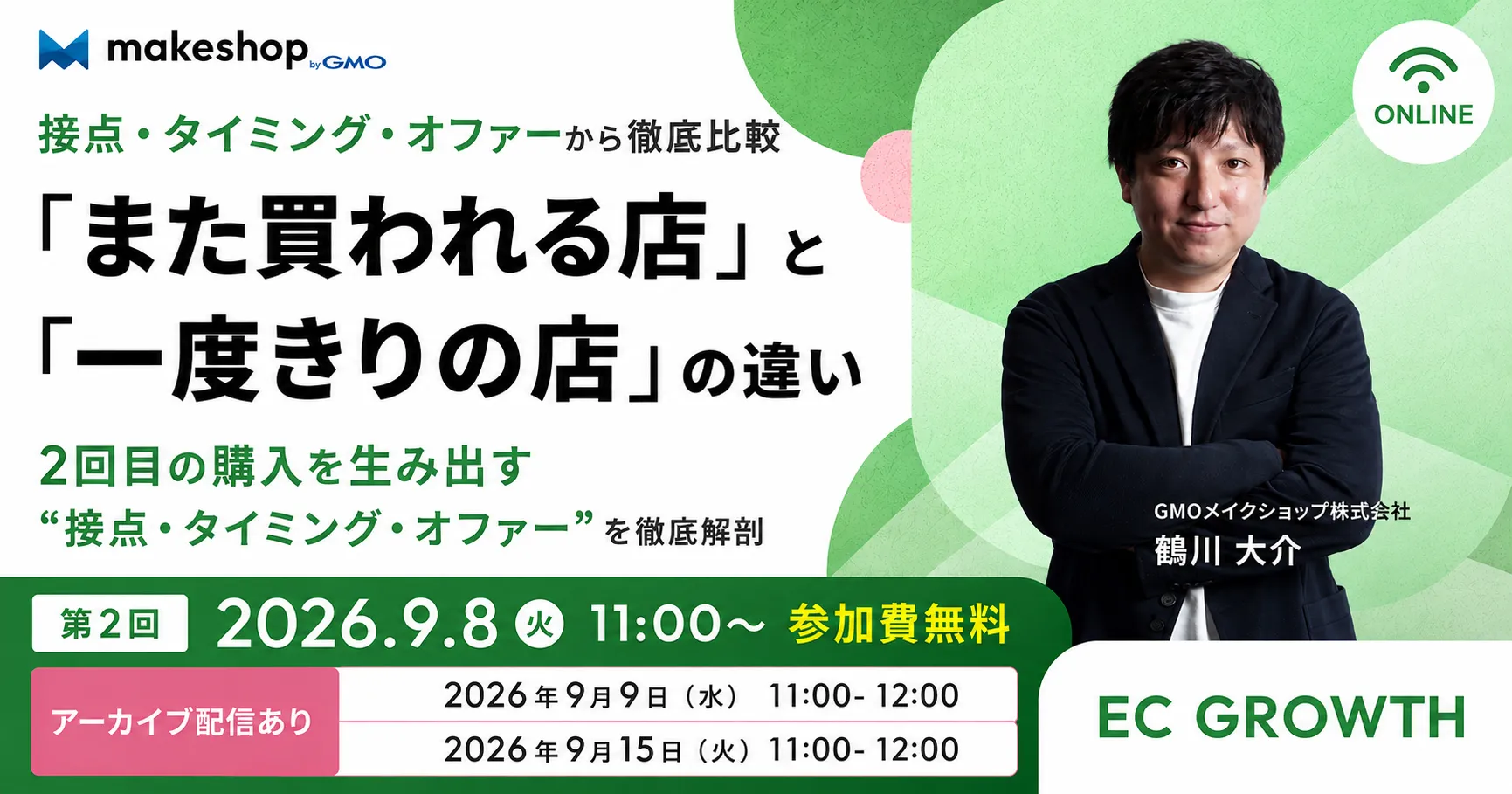 【第2回】EC GROWTH｜接点・タイミング・オファーから徹底比較 "また買われる店"と"一度きり