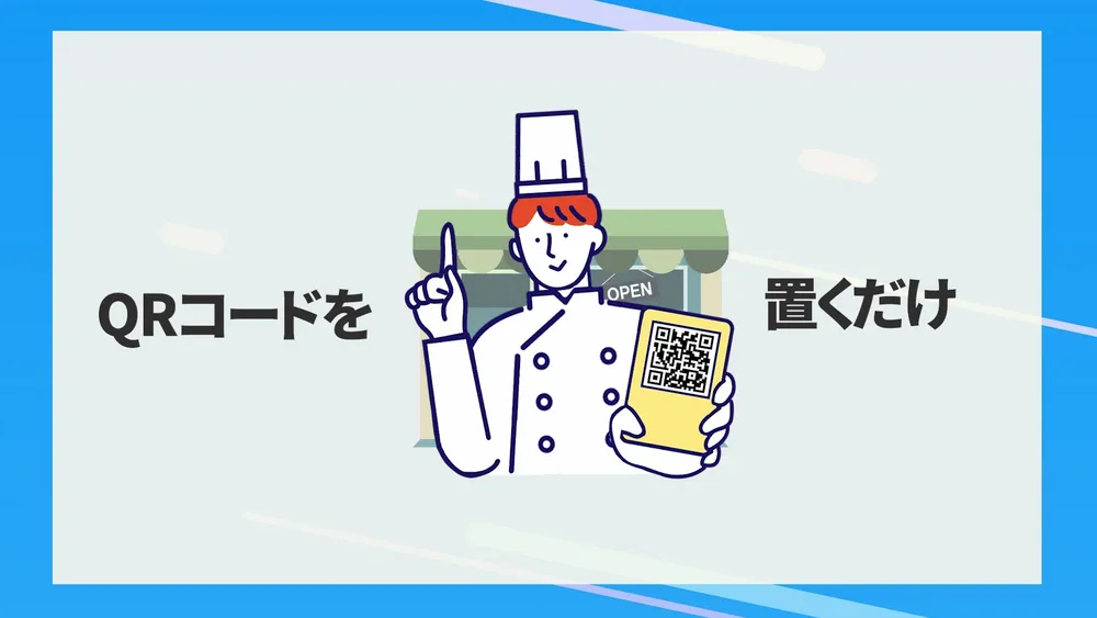 QRコードを置くだけで口コミ収集