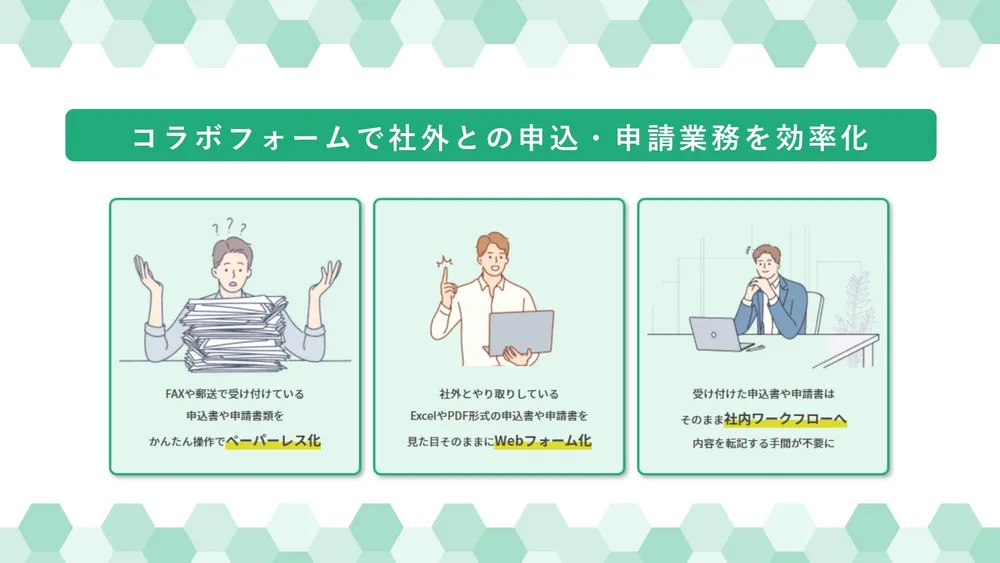 コラボフォームで社外との申込・申請業務を効率化