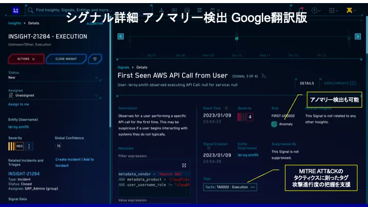 シグナルの詳細　アノマリー検出
