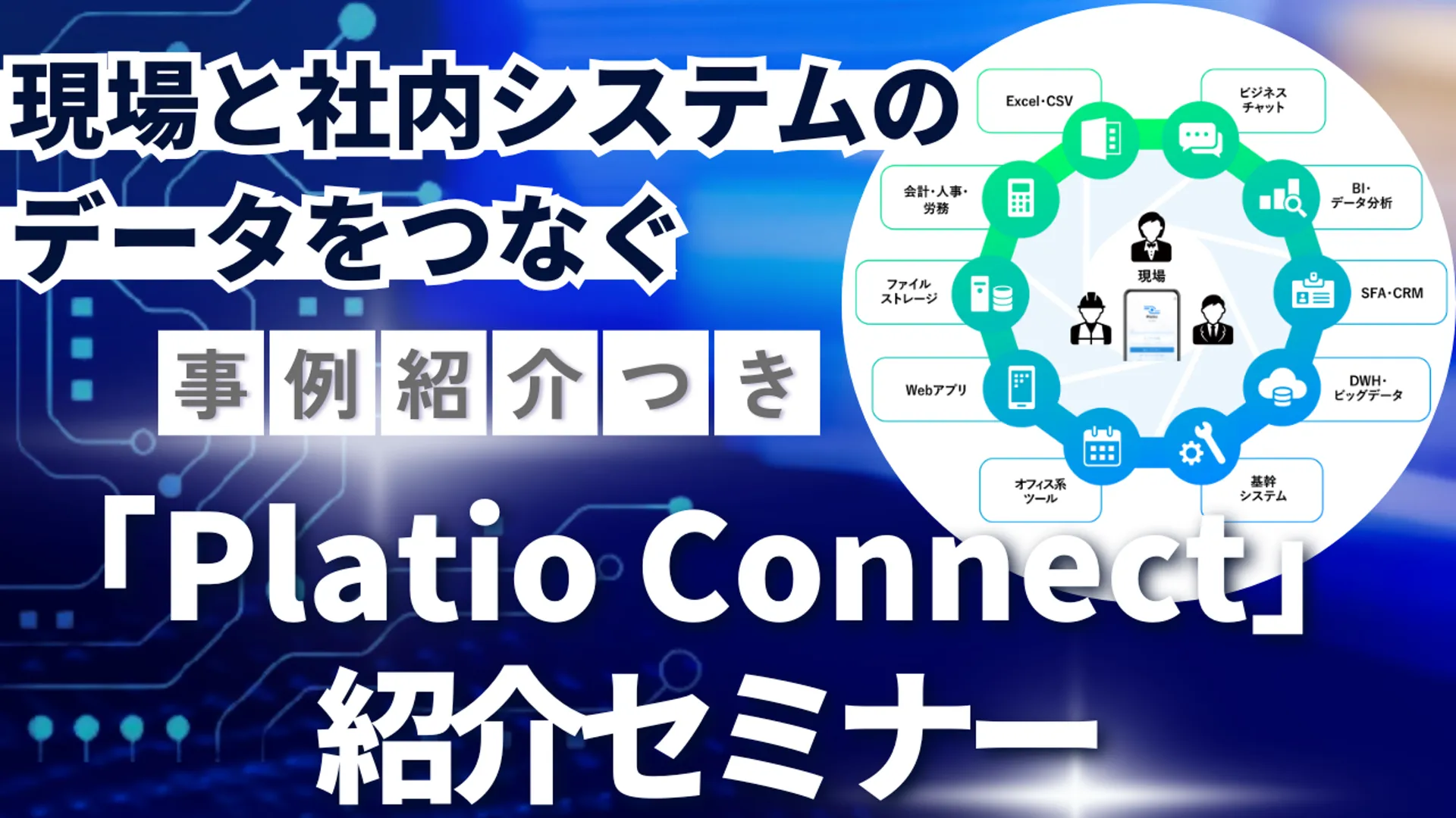 現場と社内システムのデータをつなぐ「Platio Connect」紹介セミナー