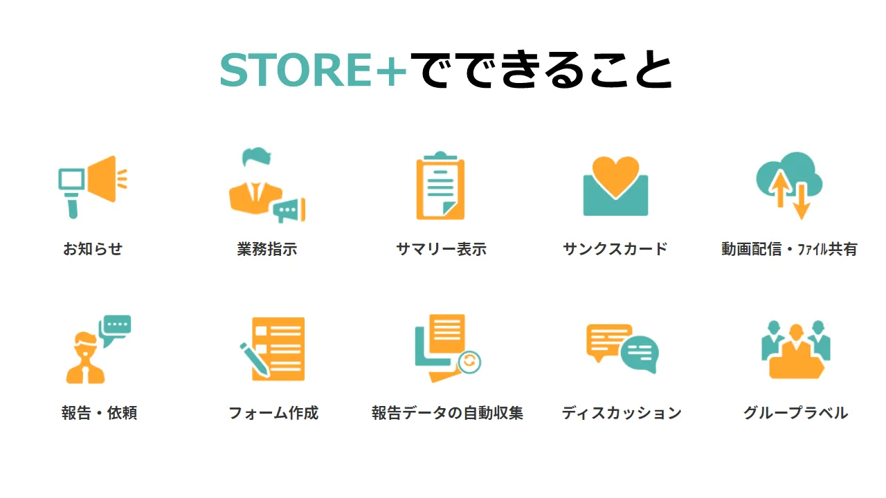 STORE＋でできること